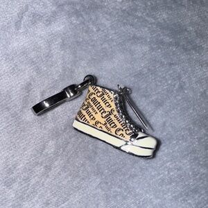 Juicy Couture Cream & Black Sneaker Charm Keyring